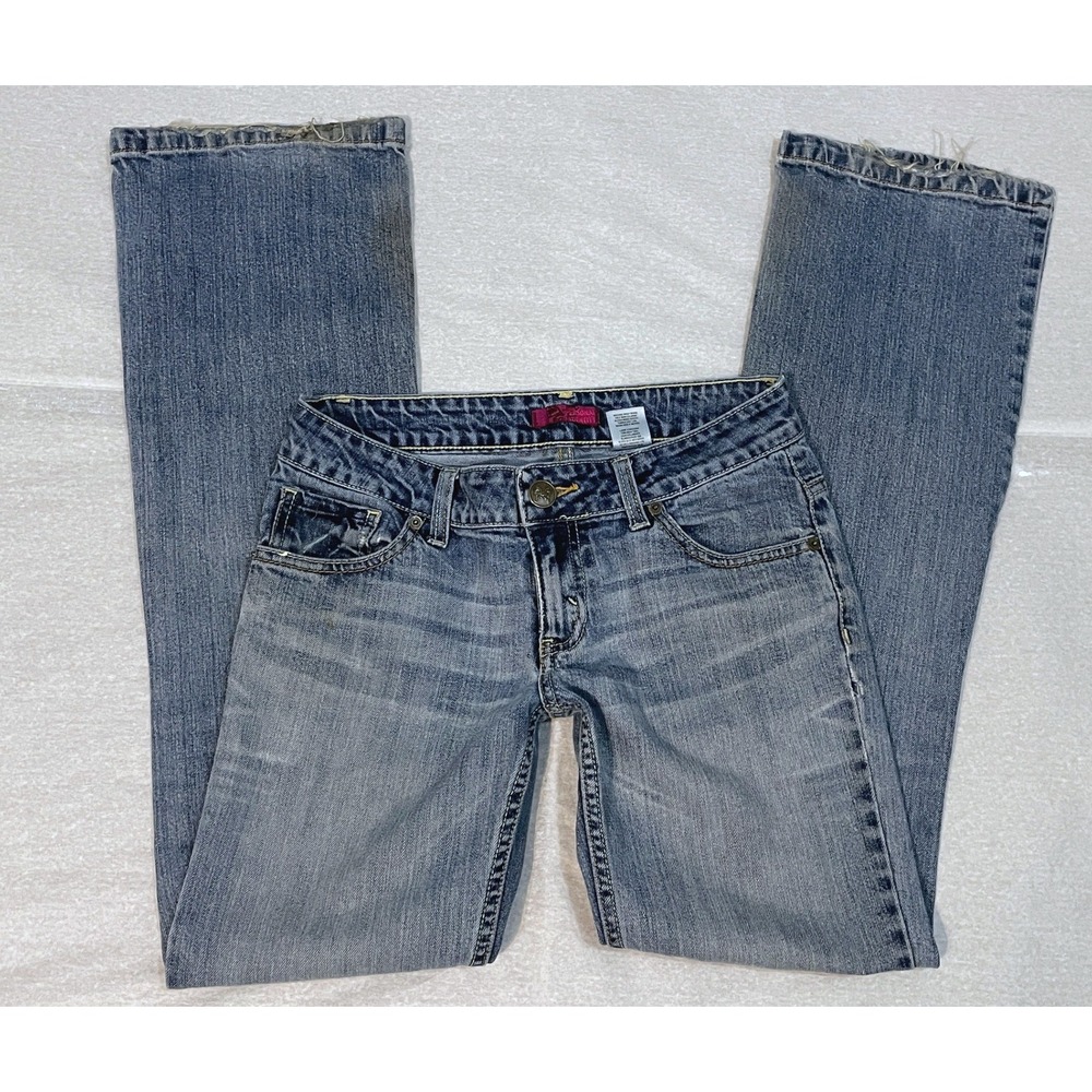 Vtg 2000s y2k Personal Idenity Low Waist Flare Wide Legs Womens Blue Jeans 7